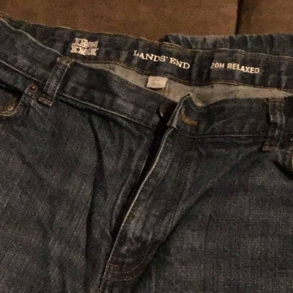 Lands’ End Jeans, Iron Knee with Adjustable waist